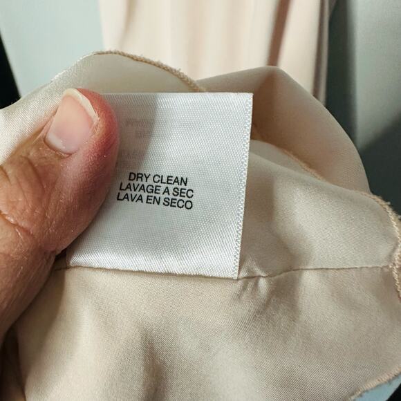 Badgley Mischka Blush Halter Odessa Zip Up Back Gown Dress Size 18 - Picture 15 of 16